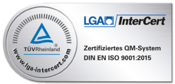 Siegel DIN ISO Zertifizierung 9001:2015