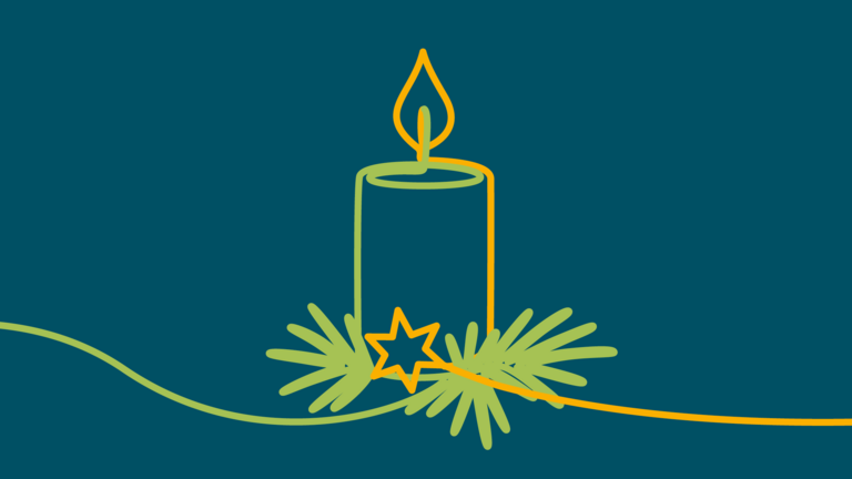 Vereinfachte Illustration einer brennenden Weihnachtskerze, Impuls zur Adventszeit, Adventsgeschichte, Neues Testament, Seelsorger Pastor Roger Bahr, Immanuel Albertinen Diakonie Vereinfachte Illustration einer brennenden Weihnachtskerze, Impuls zur Adventszeit, Adventsgeschichte, Neues Testament, Seelsorger Pastor Roger Bahr, Immanuel Albertinen Diakonie